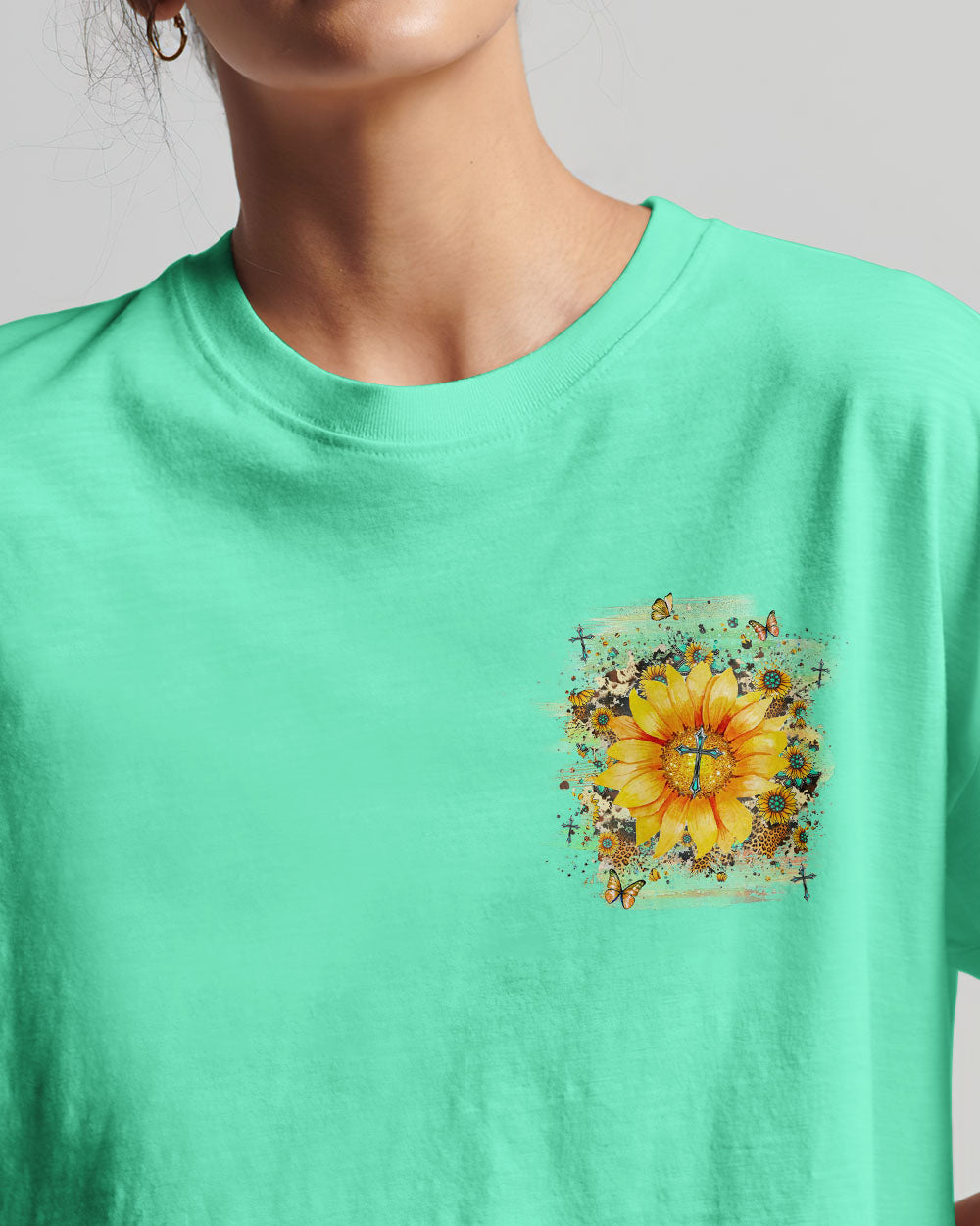 With God All Things Are Possible Sunflower Women's All Over Print Shirt - Yhhg1909231, easychoo.com