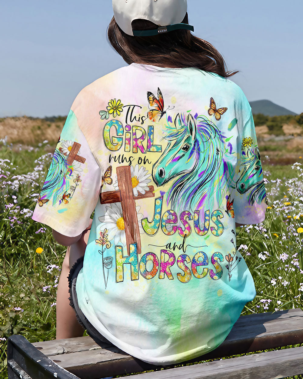 Runs On Jesus And Horses Women's All Over Print Shirt - Tlno2909233, easychoo.com
