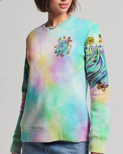 Runs On Jesus And Horses Women's All Over Print Shirt - Tlno2909233, easychoo.com