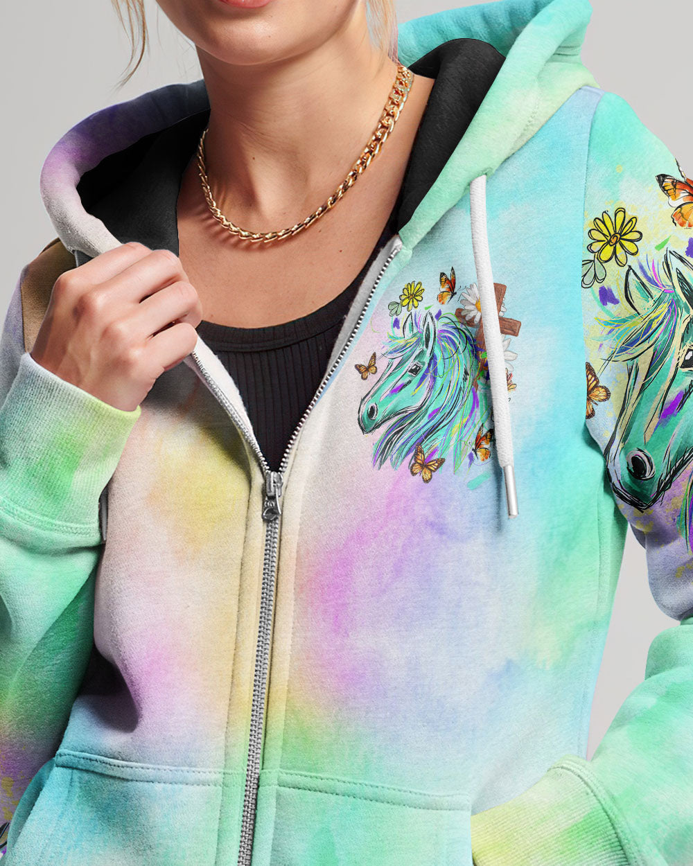 Runs On Jesus And Horses Women's All Over Print Shirt - Tlno2909233, easychoo.com