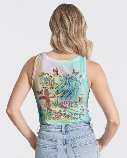 Runs On Jesus And Horses Women's All Over Print Shirt - Tlno2909233, easychoo.com