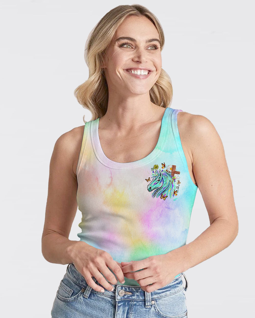 Runs On Jesus And Horses Women's All Over Print Shirt - Tlno2909233, easychoo.com