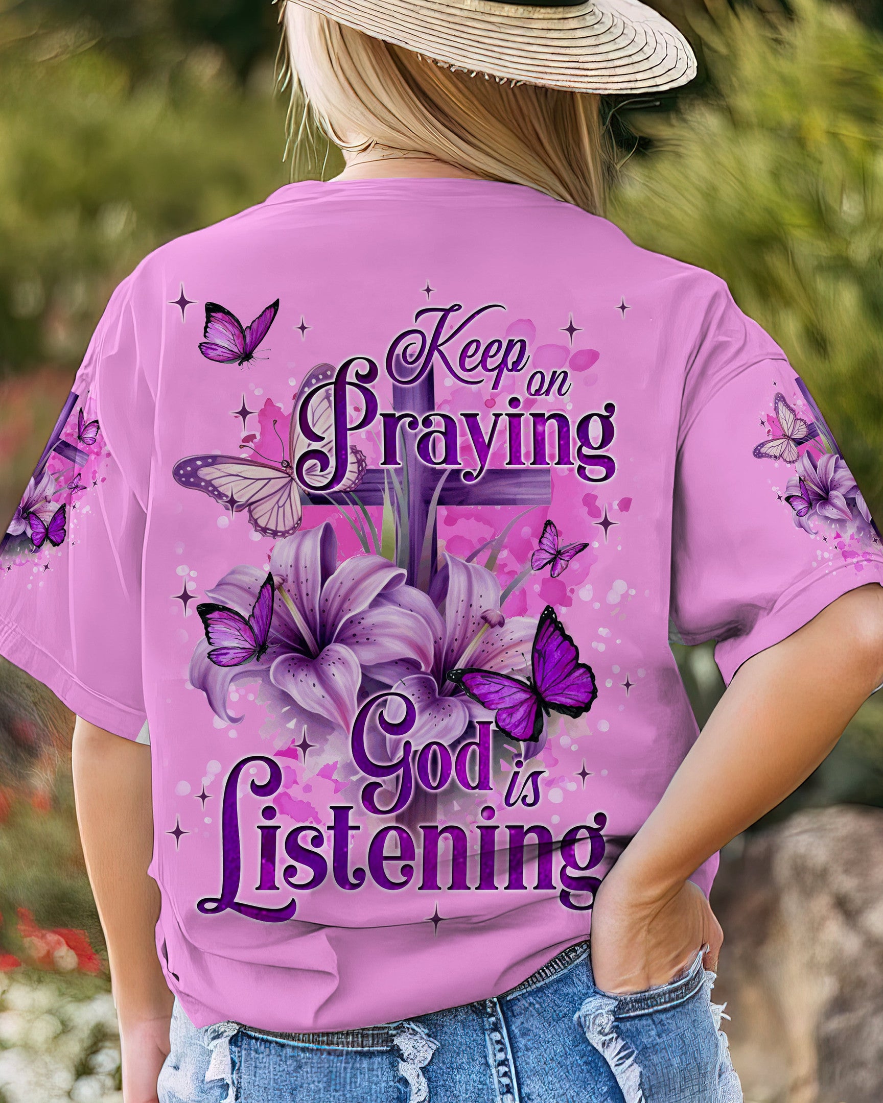 God Is Listening Women's All Over Print Shirt - Tyqy1309233, easychoo.com