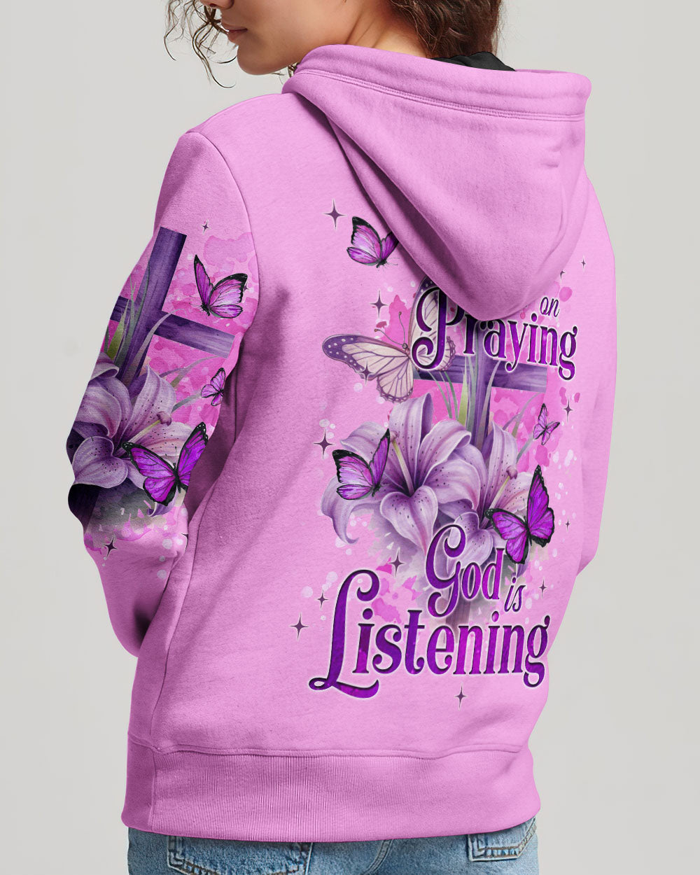 God Is Listening Women's All Over Print Shirt - Tyqy1309233, easychoo.com