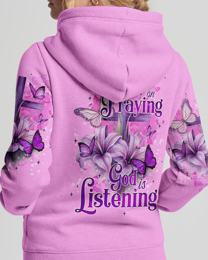 God Is Listening Women's All Over Print Shirt - Tyqy1309233, easychoo.com