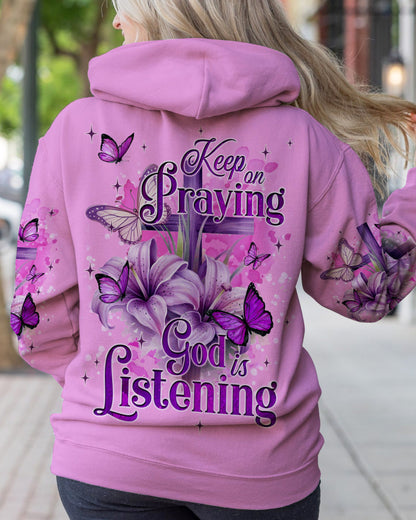 God Is Listening Women's All Over Print Shirt - Tyqy1309233, easychoo.com