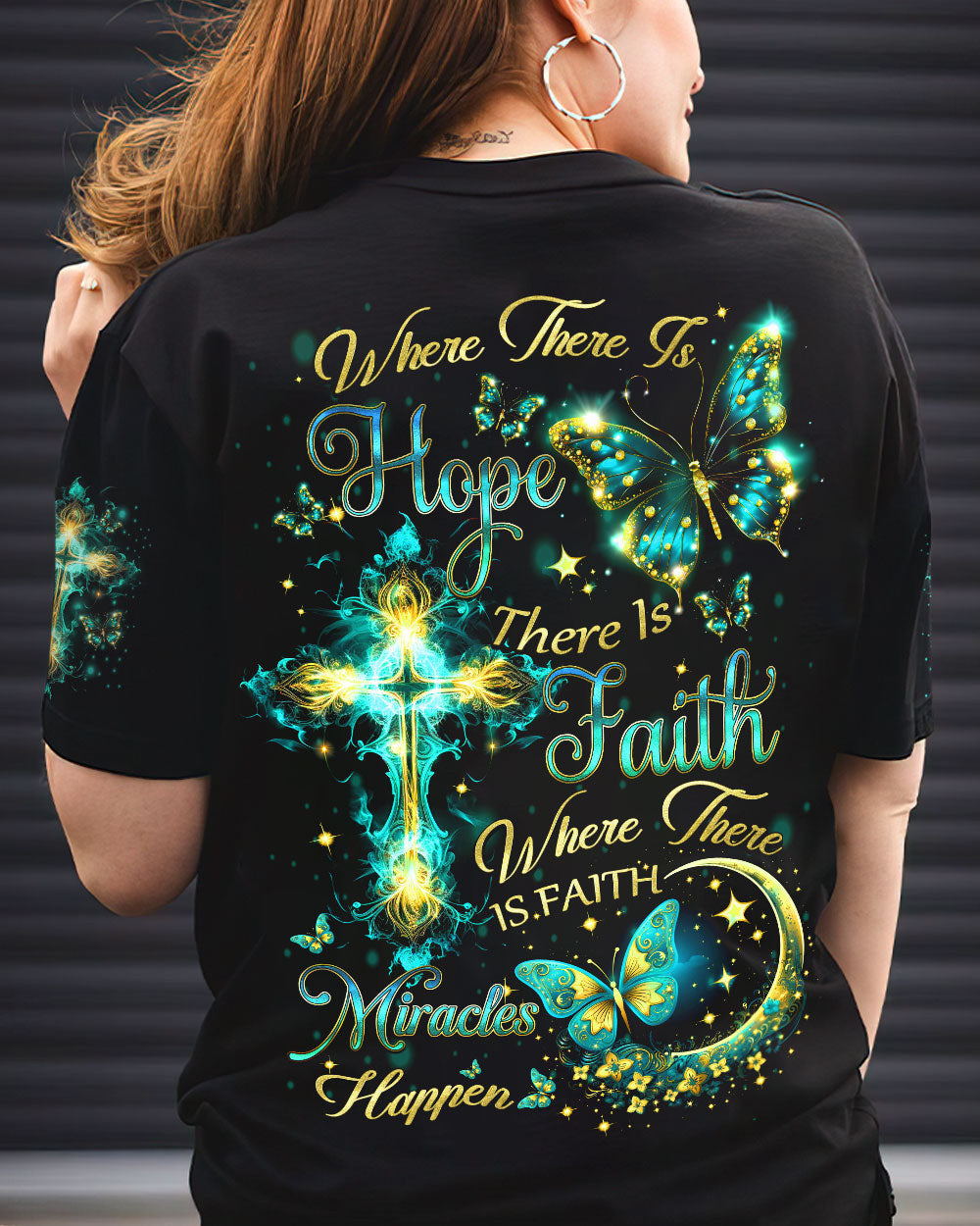 Where There Is Hope There Is Faith Women's All Over Print Shirt - Yhdu1207233, easychoo.com