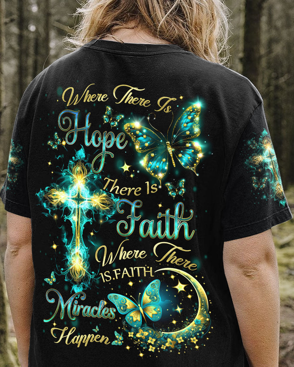 Where There Is Hope There Is Faith Women's All Over Print Shirt - Yhdu1207233, easychoo.com