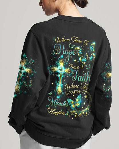 Where There Is Hope There Is Faith Women's All Over Print Shirt - Yhdu1207233, easychoo.com