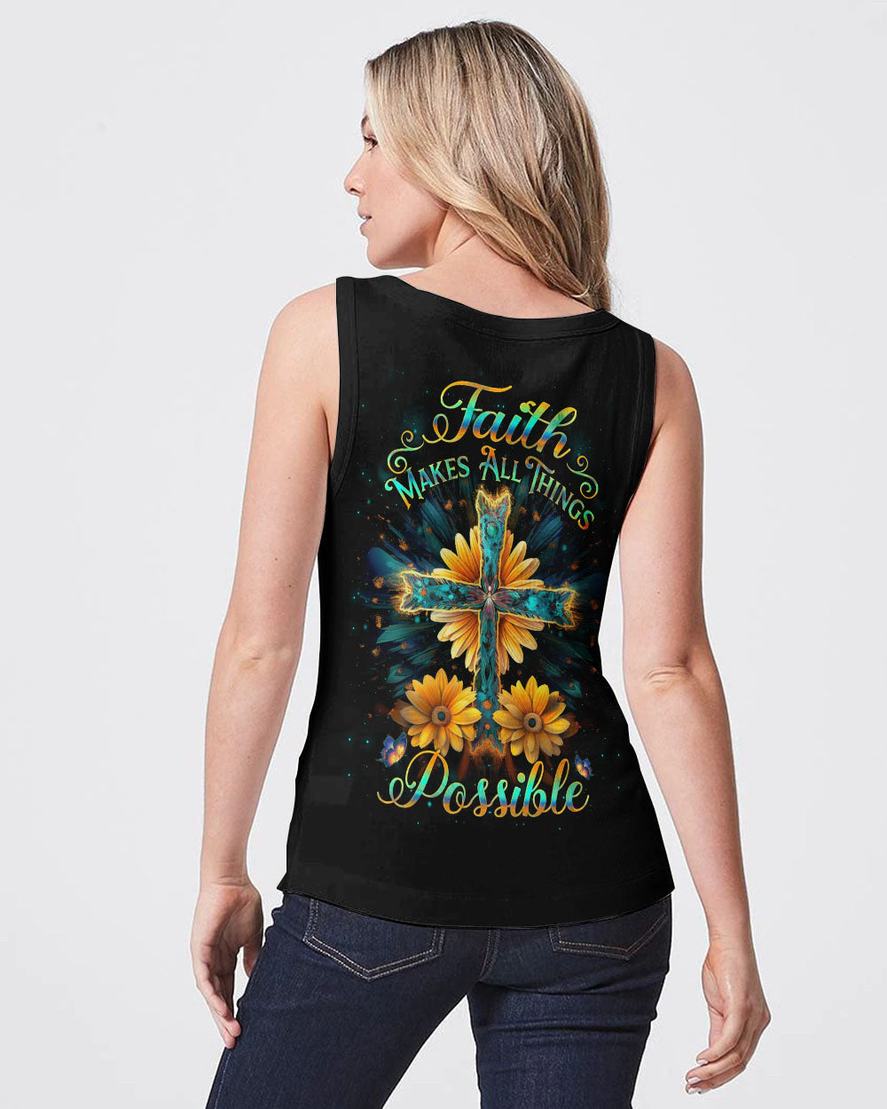 Faith Makes All Things Possible Women's All Over Print Shirt - Yhlh1210232, easychoo.com