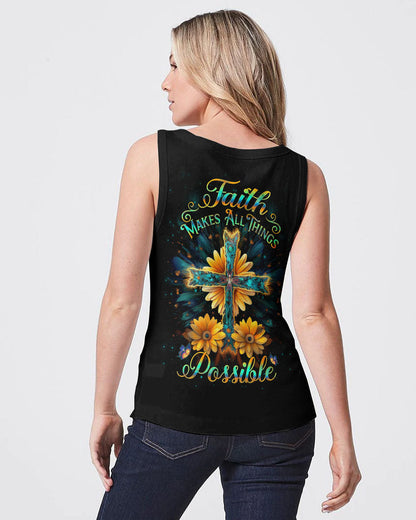 Faith Makes All Things Possible Women's All Over Print Shirt - Yhlh1210232, easychoo.com