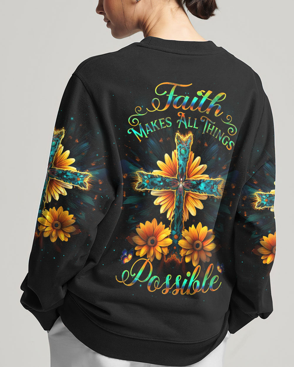 Faith Makes All Things Possible Women's All Over Print Shirt - Yhlh1210232, easychoo.com