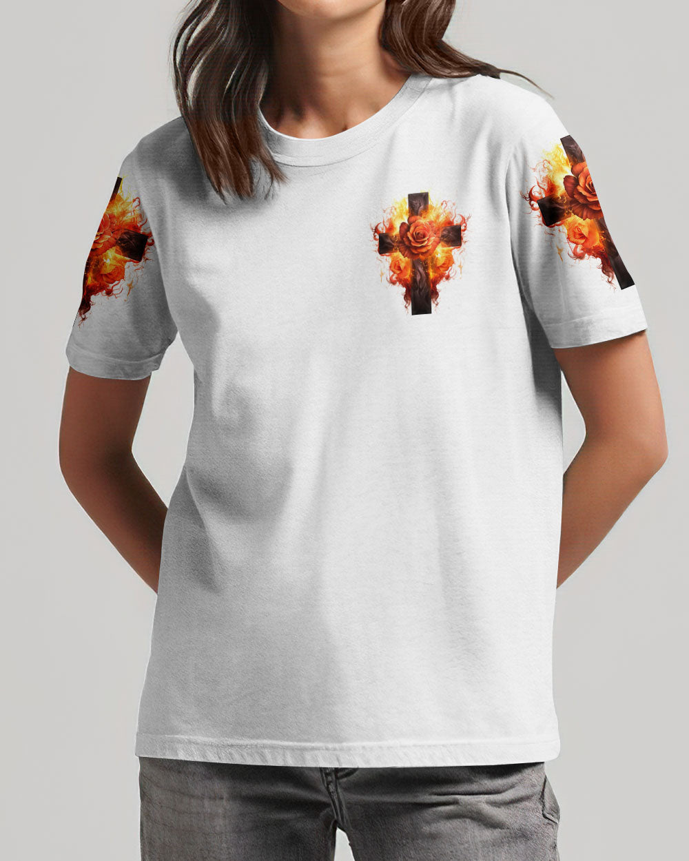 I Am The Storm Rose Cross Women's All Over Print Shirt - Tlnz1907234, easychoo.com