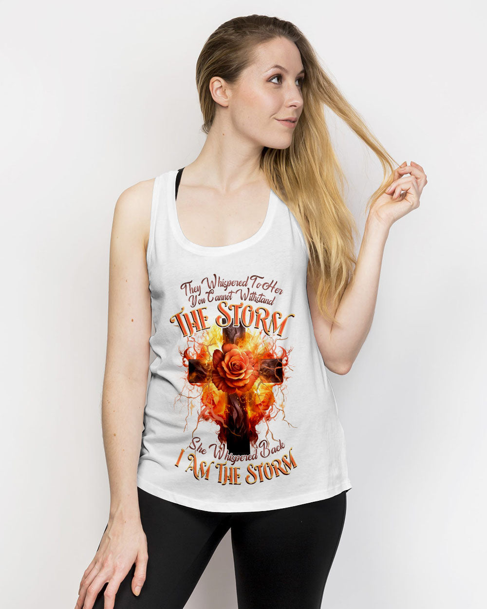 I Am The Storm Rose Cross Women's All Over Print Shirt - Tlnz1907234, easychoo.com