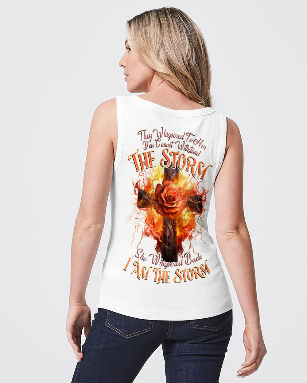 I Am The Storm Rose Cross Women's All Over Print Shirt - Tlnz1907234, easychoo.com