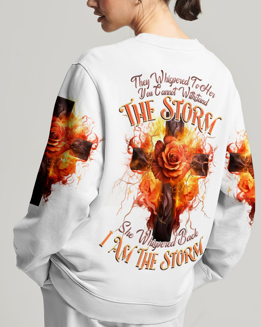 I Am The Storm Rose Cross Women's All Over Print Shirt - Tlnz1907234, easychoo.com