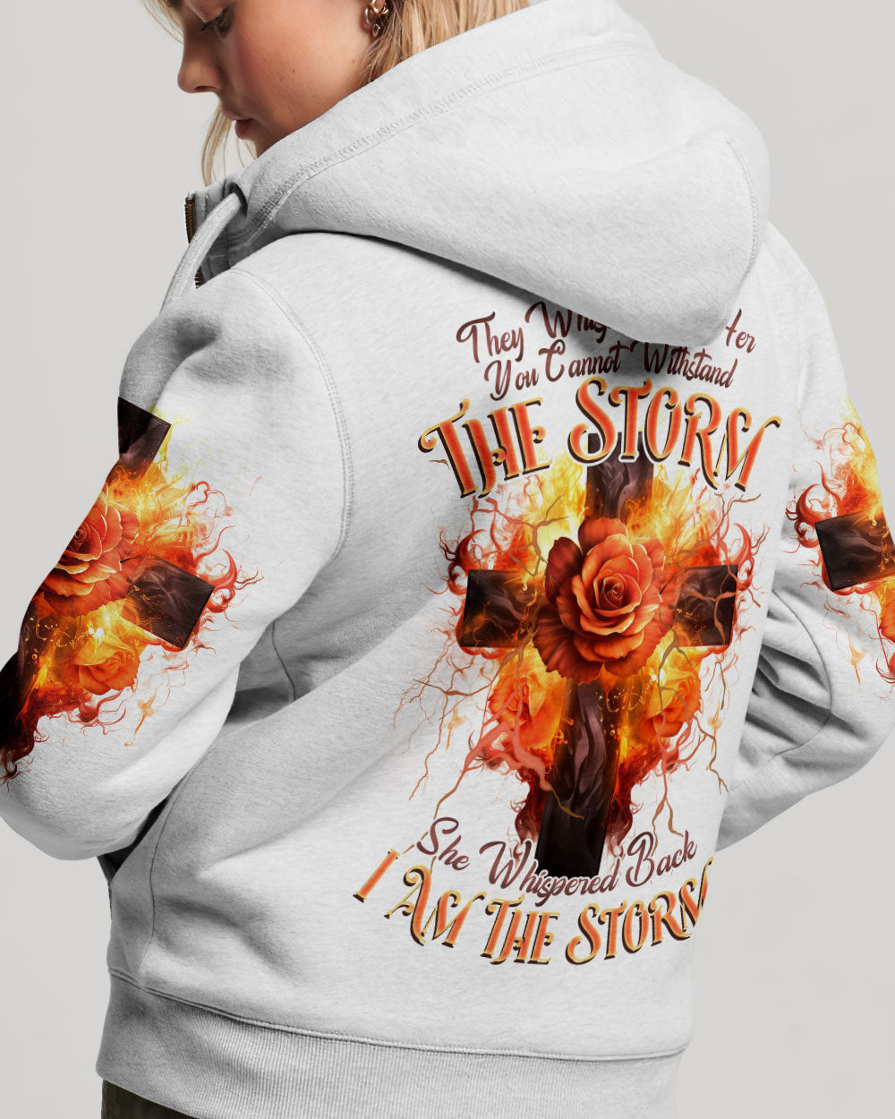 I Am The Storm Rose Cross Women's All Over Print Shirt - Tlnz1907234, easychoo.com