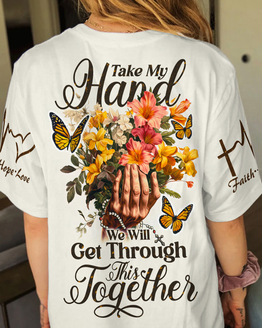 Take My Hand Women's All Over Print Shirt - Ty0607231, easychoo.com