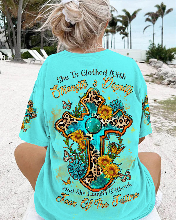 She Is Clothed With Strength Women's All Over Print Shirt - Tlnz2209231, easychoo.com
