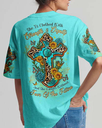 She Is Clothed With Strength Women's All Over Print Shirt - Tlnz2209231, easychoo.com