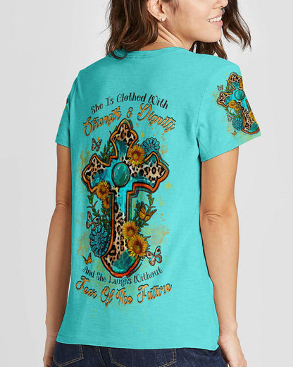 She Is Clothed With Strength Women's All Over Print Shirt - Tlnz2209231, easychoo.com