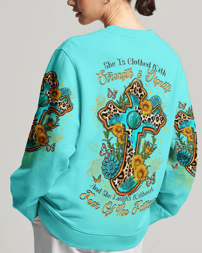 She Is Clothed With Strength Women's All Over Print Shirt - Tlnz2209231, easychoo.com