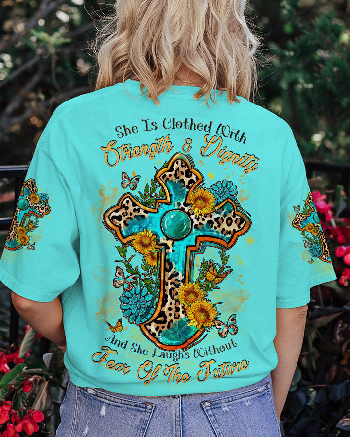 She Is Clothed With Strength Women's All Over Print Shirt - Tlnz2209231, easychoo.com
