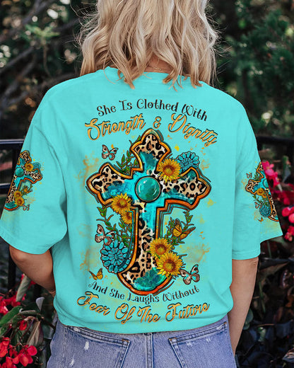 She Is Clothed With Strength Women's All Over Print Shirt - Tlnz2209231, easychoo.com