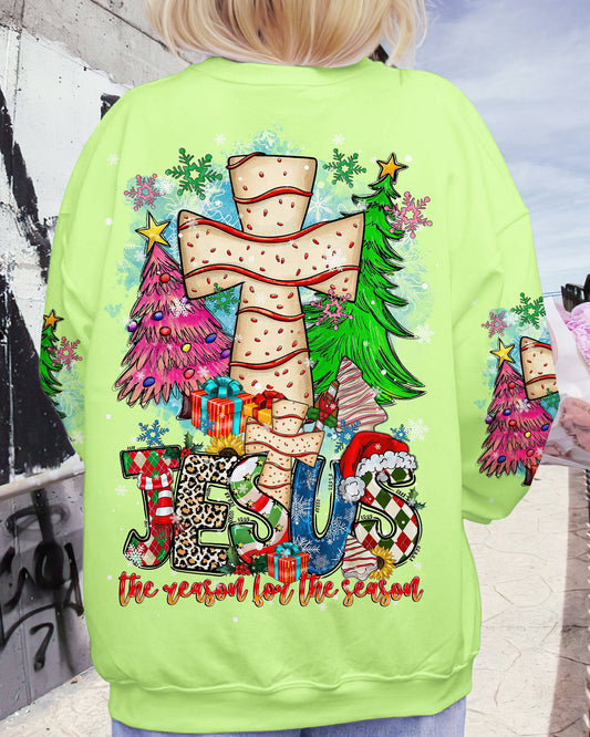 Jesus The Reason Christmas Women's All Over Print Shirt - Tltr2410236, easychoo.com