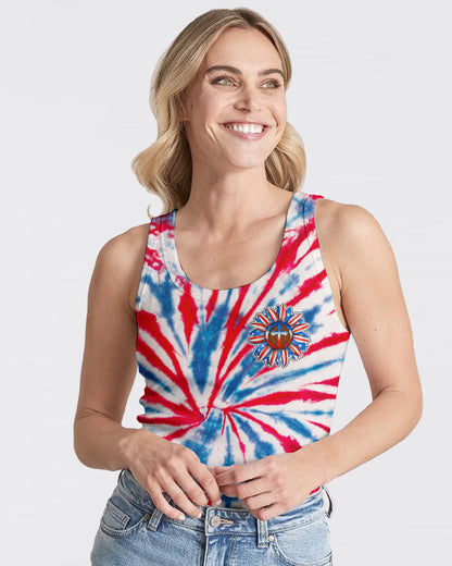 God Bless America Sunflower Tie Dye Women's All Over Print Shirt - Tltw0307234, easychoo.com