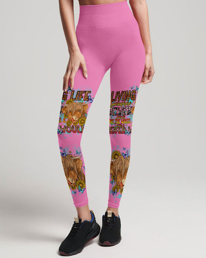 Living Life Somewhere Between Jesus Cow Women's All Over Print Shirt- Tlno1309234, easychoo.com