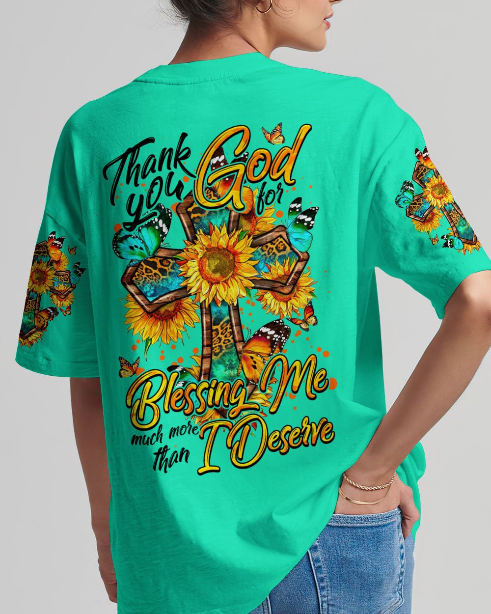 Thank You God For Blessing Me Women's All Over Print Shirt - Tytm0407232, easychoo.com