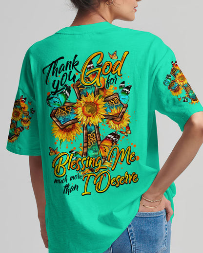 Thank You God For Blessing Me Women's All Over Print Shirt - Tytm0407232, easychoo.com
