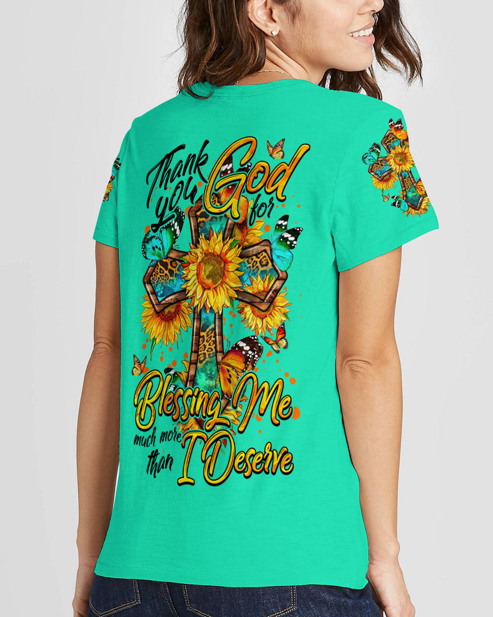 Thank You God For Blessing Me Women's All Over Print Shirt - Tytm0407232, easychoo.com