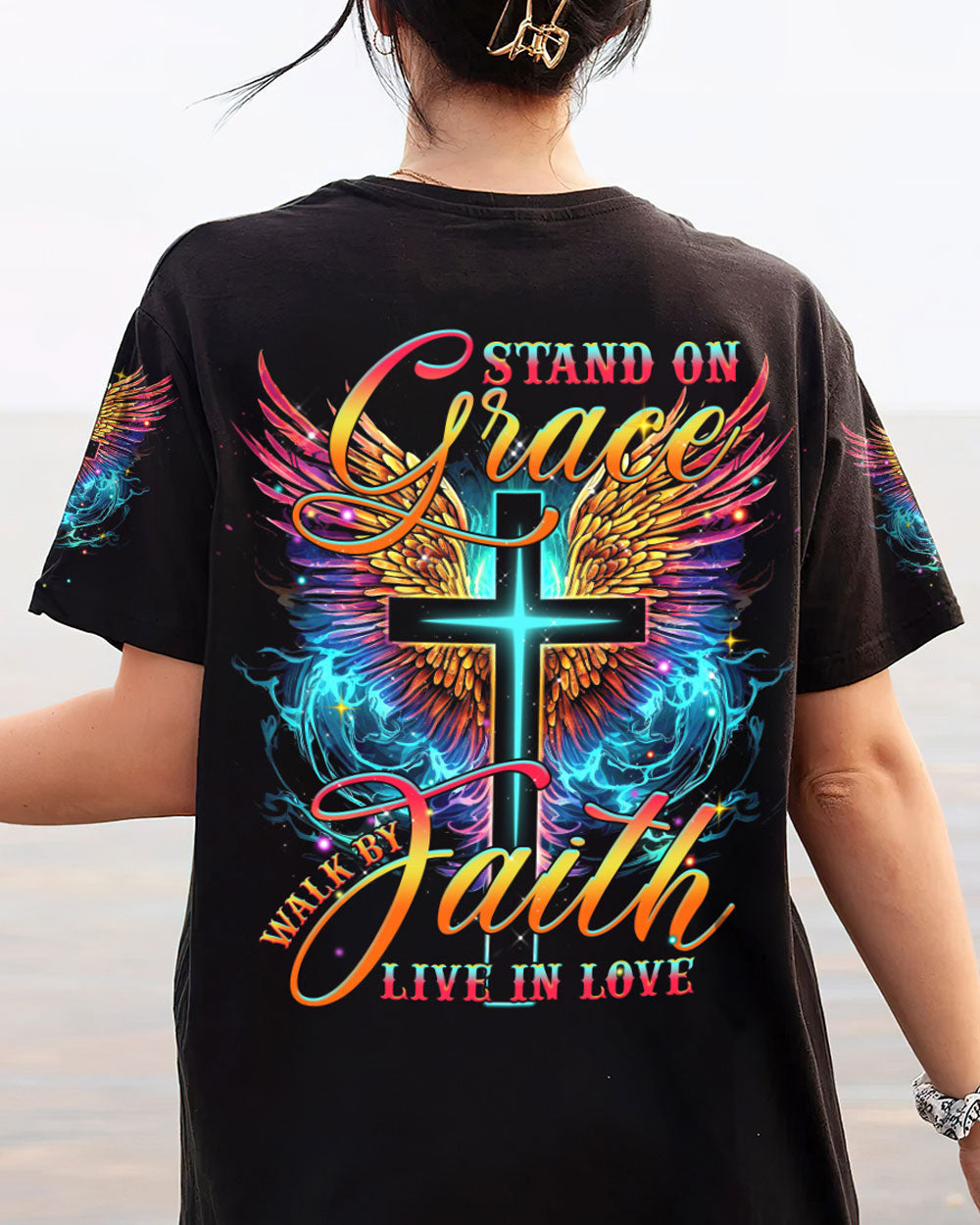 Walk by Faith Women's All Over Print Shirt - Tytm2806233, easychoo.com