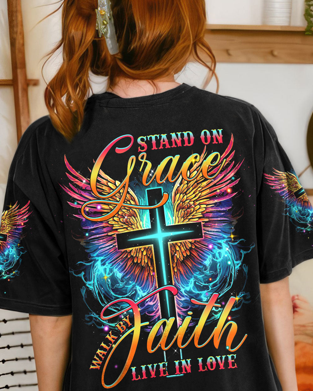 Walk by Faith Women's All Over Print Shirt - Tytm2806233, easychoo.com