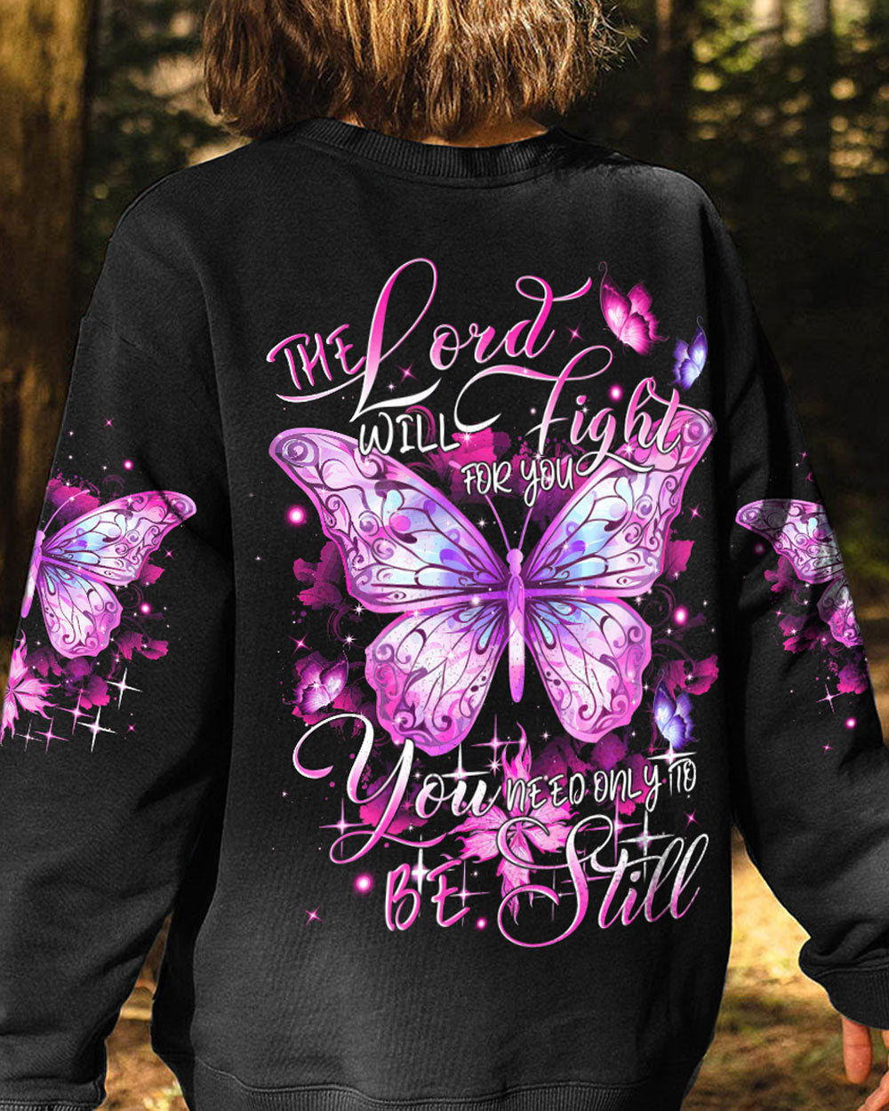 The Lord Will Fight For You Butterfly Women's All Over Print Shirt - Tytm2909233, easychoo.com
