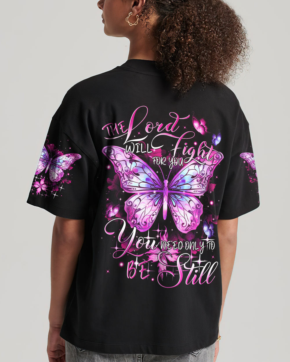 The Lord Will Fight For You Butterfly Women's All Over Print Shirt - Tytm2909233, easychoo.com