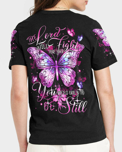 The Lord Will Fight For You Butterfly Women's All Over Print Shirt - Tytm2909233, easychoo.com
