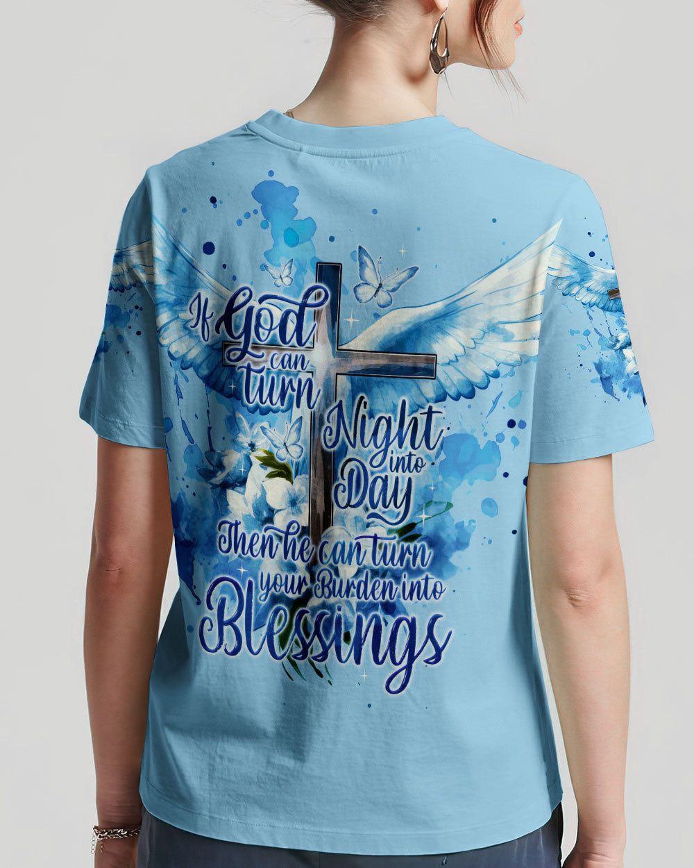 Turn Burden Into Blessings Women's All Over Print Shirt - Ty0709233, easychoo.com