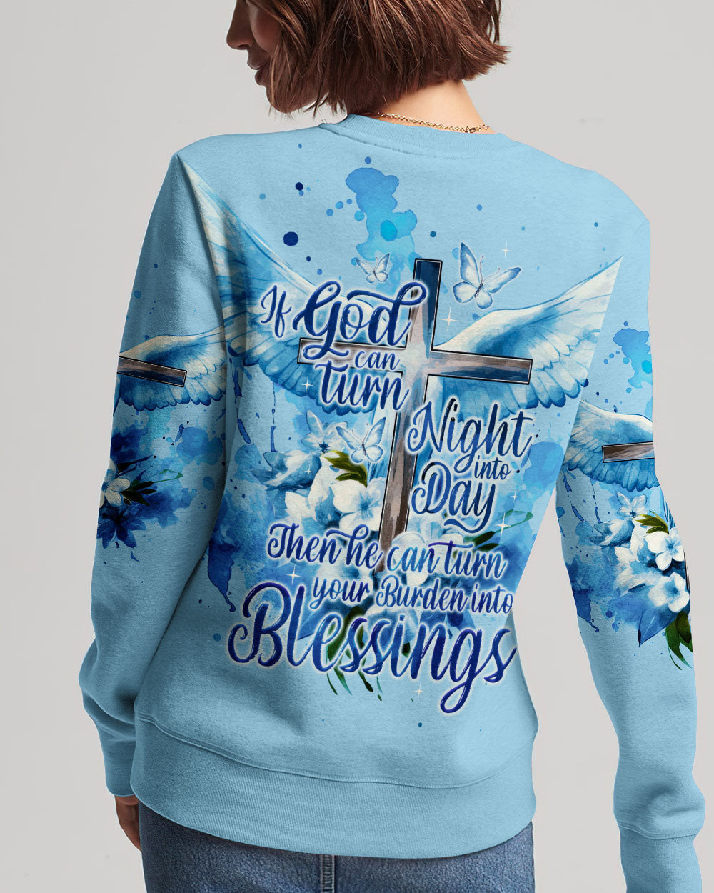 Turn Burden Into Blessings Women's All Over Print Shirt - Ty0709233, easychoo.com