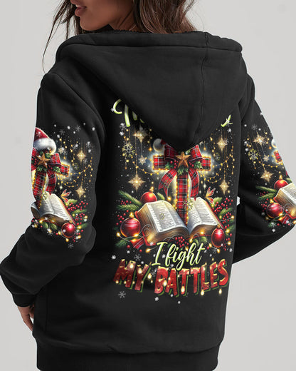 I Fight My Battles Christmas Women's All Over Print Shirt - Tltr2010233, easychoo.com