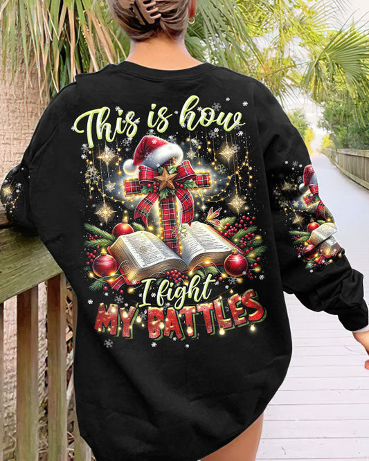 I Fight My Battles Christmas Women's All Over Print Shirt - Tltr2010233, easychoo.com