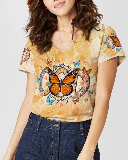 Choosing God Everyday Butterfly Women's All Over Print Shirt - Tlno1307234, easychoo.com
