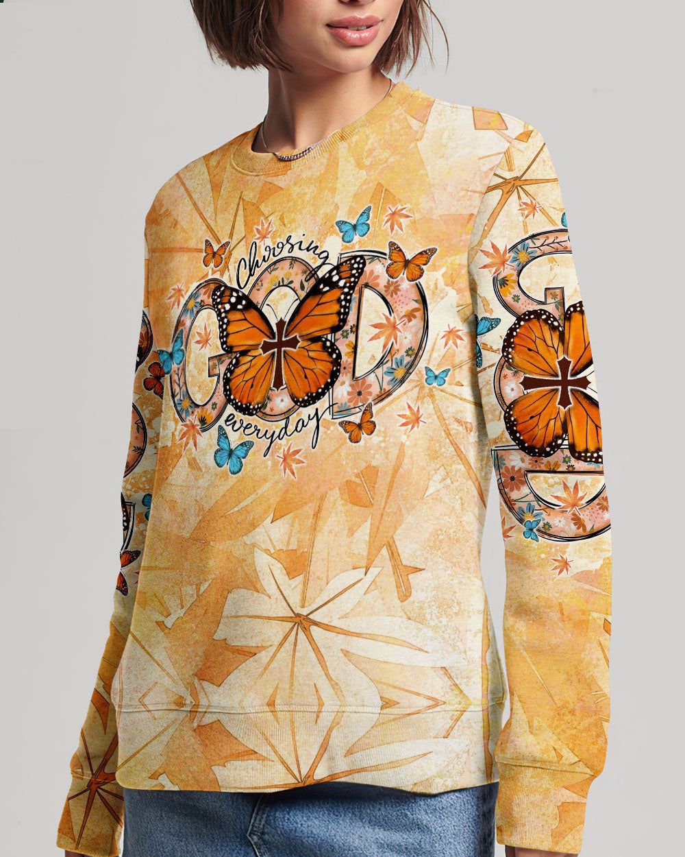 Choosing God Everyday Butterfly Women's All Over Print Shirt - Tlno1307234, easychoo.com