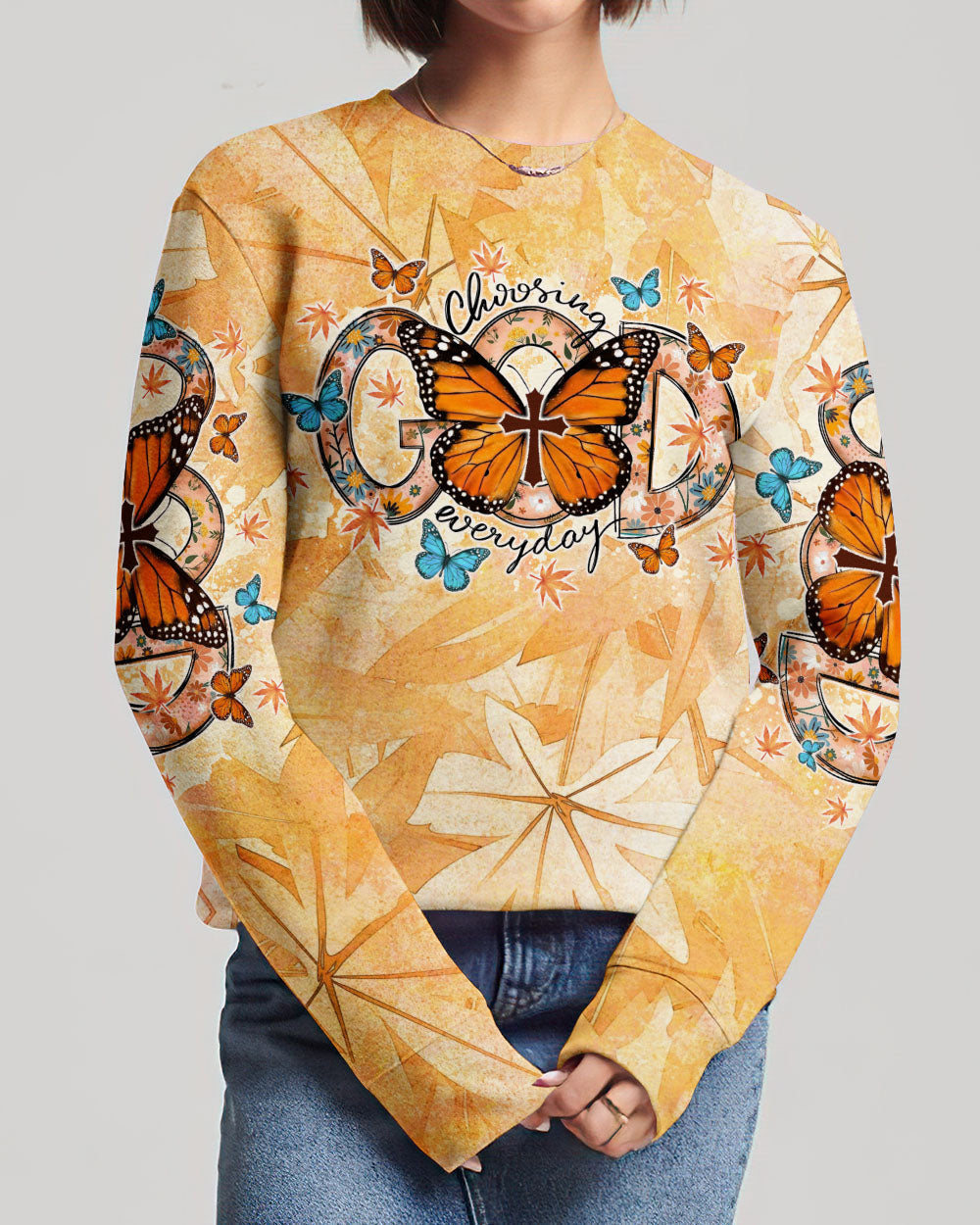 Choosing God Everyday Butterfly Women's All Over Print Shirt - Tlno1307234, easychoo.com