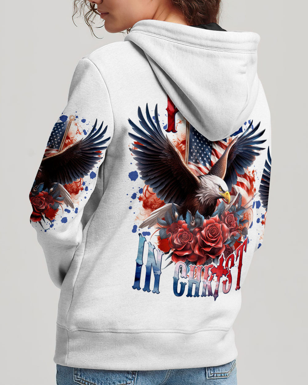 Free In Christ Eagle Women's All Over Print Shirt - Tlnt1807232, easychoo.com