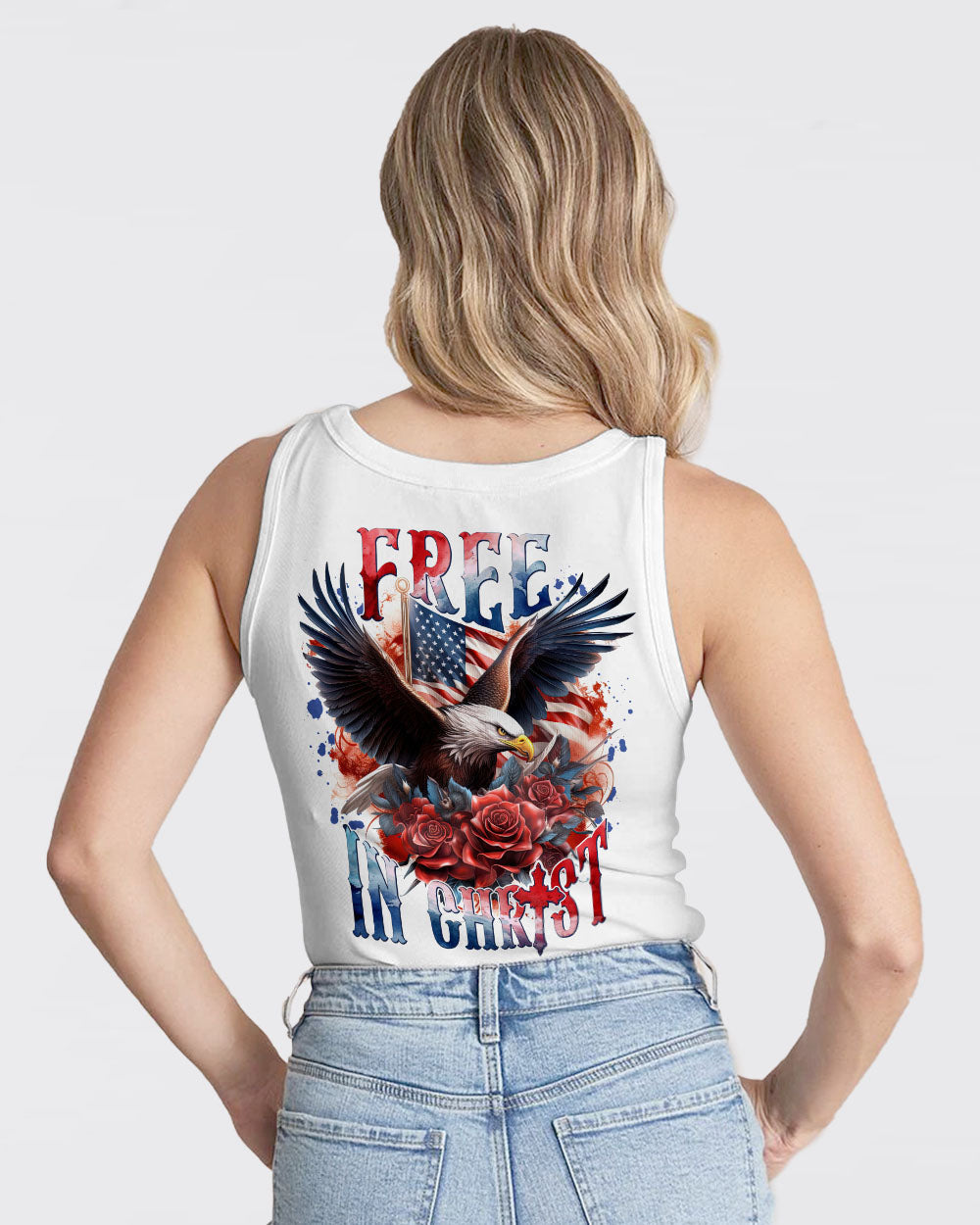 Free In Christ Eagle Women's All Over Print Shirt - Tlnt1807232, easychoo.com