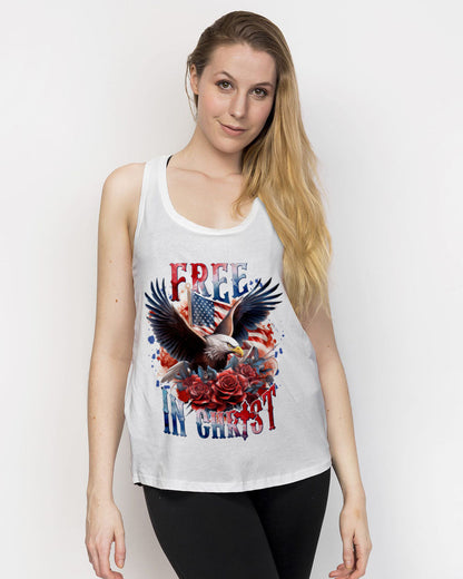 Free In Christ Eagle Women's All Over Print Shirt - Tlnt1807232, easychoo.com