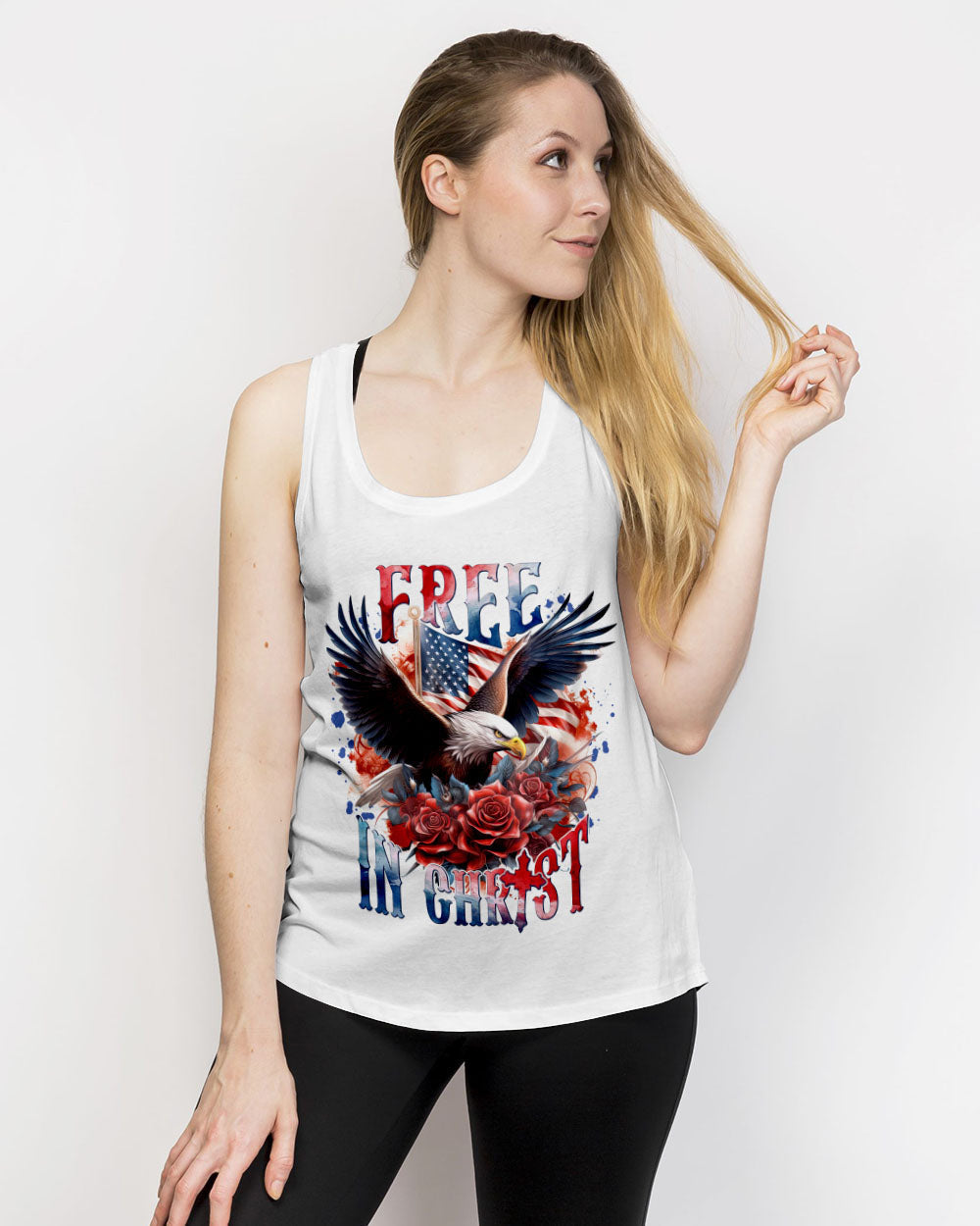 Free In Christ Eagle Women's All Over Print Shirt - Tlnt1807232, easychoo.com